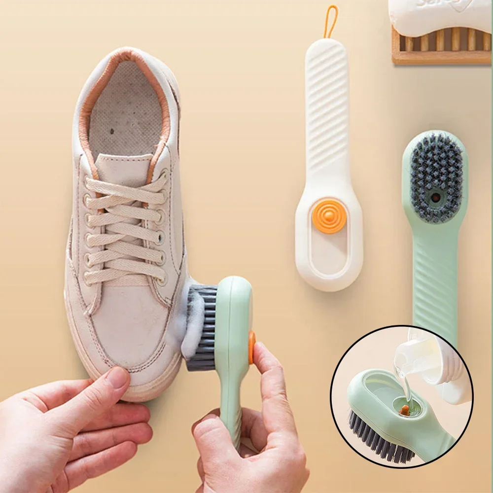 Creative Shoes Brush Automatic Soap Liquid Adding Cleaning Brushes Scrubbing Brush Household Soft Bristle Hydraulic Shoe Brushes