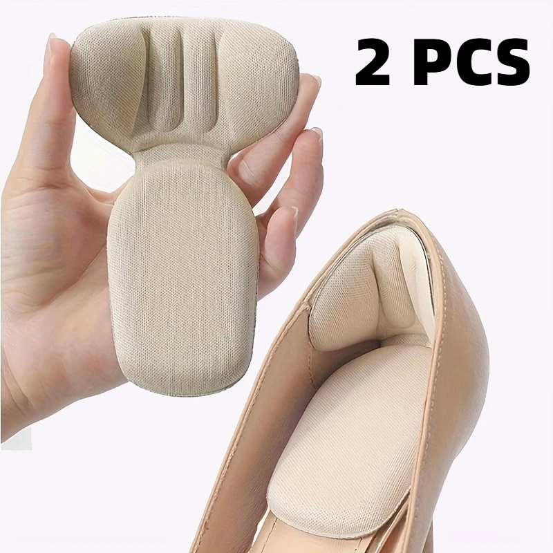 2 Stück. Die Anti-Reibungs-Einlegesohle für den Absatz kann angepasst werden, damit sie eine Hälfte der normalen Größe kleiner ist als die Einlegesohle für Schuhe mit hohen Absätzen.