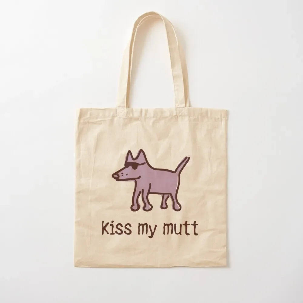 

Kiss My Mutt Funny Dog Pun product Tote Bag tote bags men canvas hand ladies university shopper