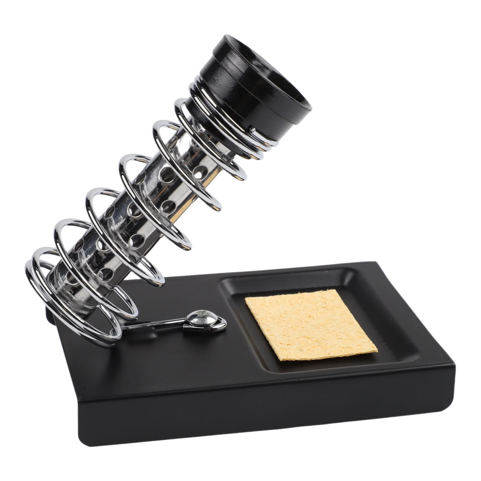 Metal Soldering Iron Stand Holder with Sponge and Screw Fixation for Secure and Organized Electric Soldering Iron Use