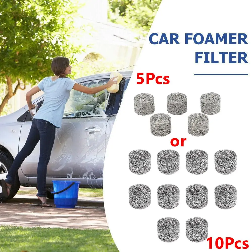 5/10Pcs Foam Lance Filter Mesh Filter Stainless Steel Car Pressure Washer Kit Foam Lance Mesh Filters High Density Table