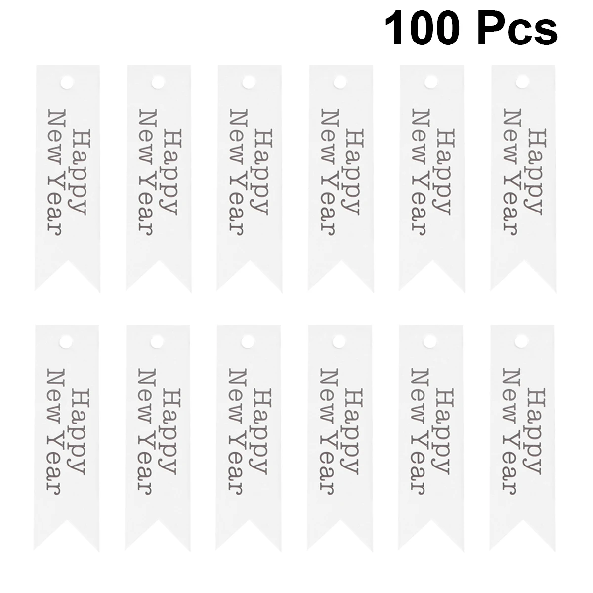 

100 Pcs New Year Party Decoration Favor Tag Beautiful Gift Kraft Paper
