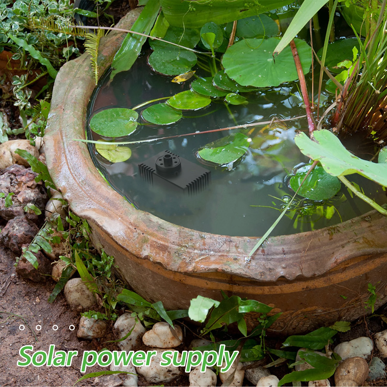 

Solar Fountain 7V 1.5W 180L/H Bird Bath Garden Pond Water Pump Outdoor Floating Solar Water Pump Black Motor Multiple