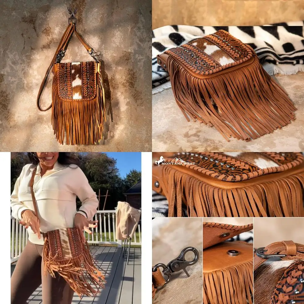 

Women's Western Crossbody Bag - Fringe Style Purse for Western Purses