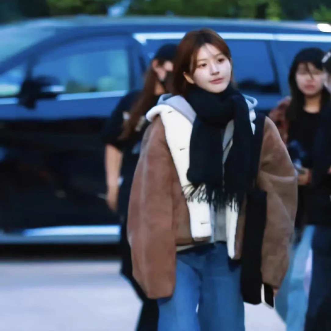 

Теплое непрозрачное меховое кожаное пальто свободного кроя на одной пуговице Dongda Gate Sle женское повседневное пальто Faion Thiened Long Sve