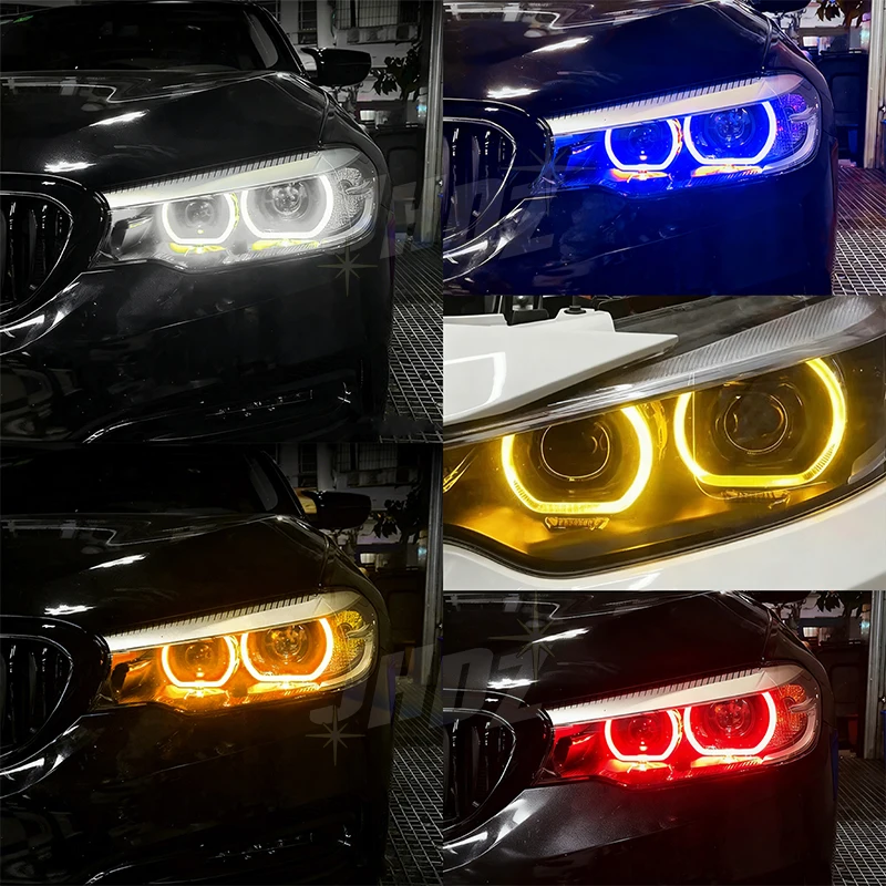 LED المصباح 63117214934 الأبيض النهار تشغيل ضوء DRL وحدة لسيارات BMW 5 سلسلة M5 F90 G30 G31 G38 G32 GT عيون الملاك الأصفر