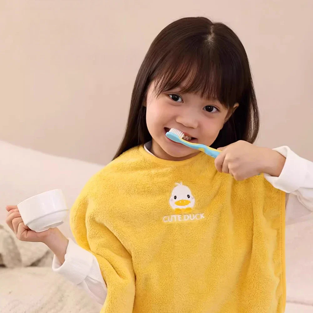 

Children's Grooming Bib, 0 Fluorescent Agent, Soft and Skin Friendly Towel, Waterproof Brush Towel, Face Towel, Waterproof Bib