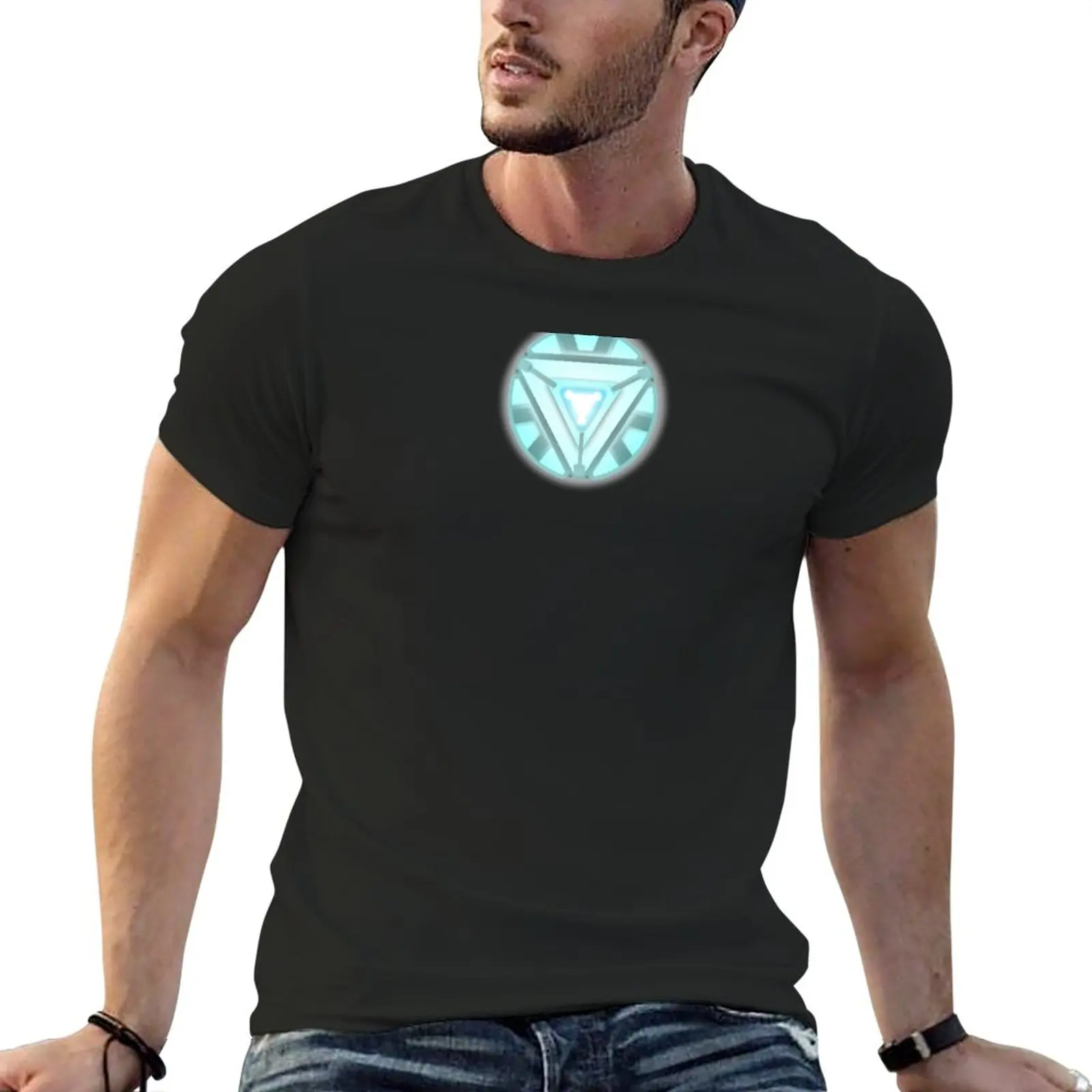 Arc Reactor T-Shirt funny t shirt aesthetic clothes plus size t shirts Short t-shirt mens graphic t-shirts anime