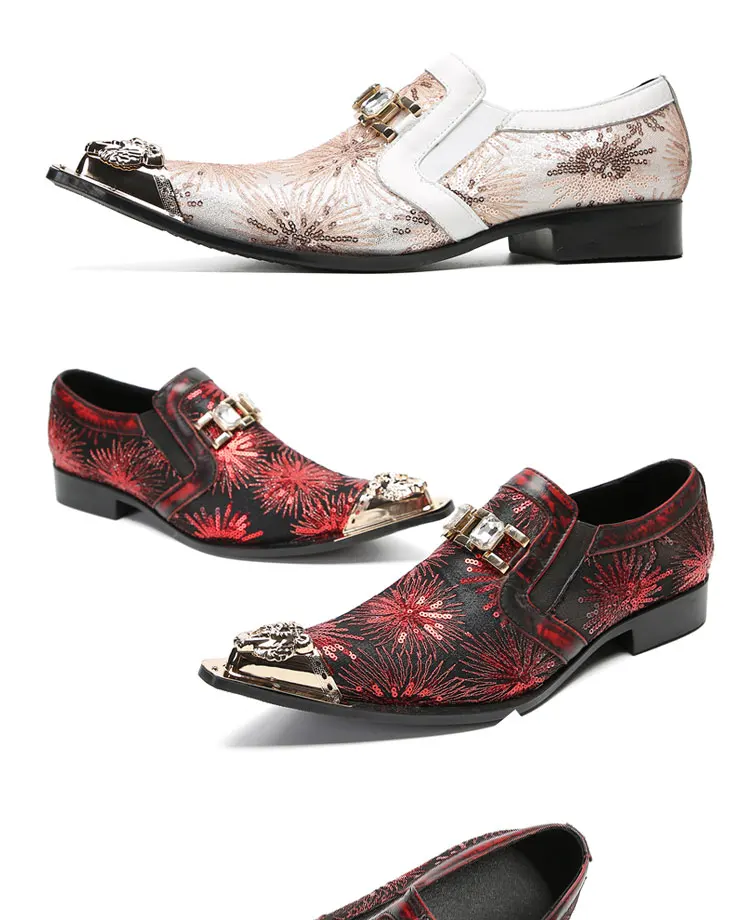 Handgefertigte Herren-Oxfords aus echtem Leder, luxuriöser italienischer Stil, formelle Business-Schuhe, flache Anzugschuhe für Hochzeiten, Bankette und Abendveranstaltungen. – Detail 8