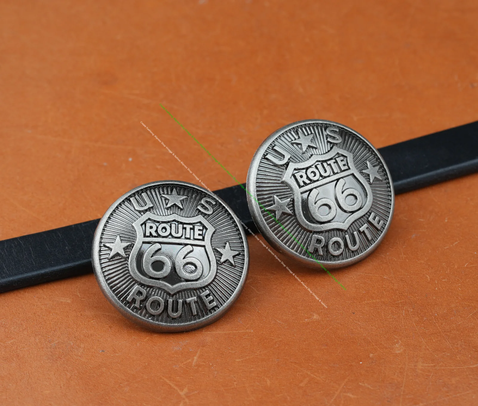6Pcs 38Mm Vintage Silver Heavy - Leatherwork Hardware ulasan dan harga