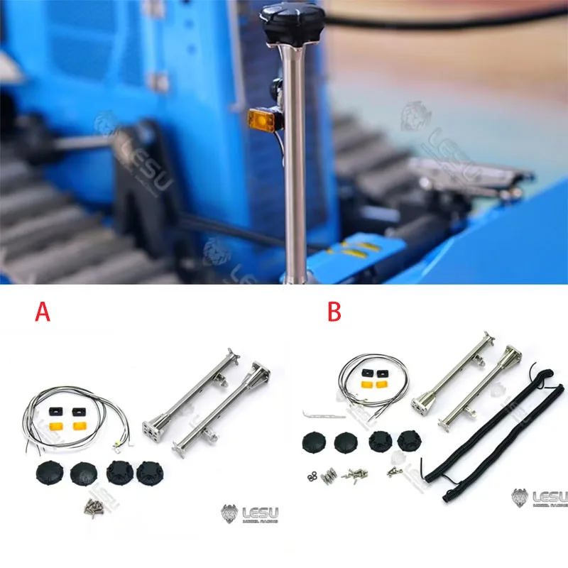 1/14 Laser Speed Model Engineering Heavy Machinery Bulldozer GPS with Wide Light Tube DIY Modification LESU