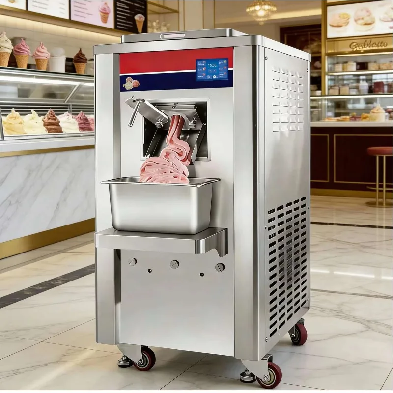 Commercial Hard Ice Cream Machine Stainless Steel Gelato Making Machine For Restaurant Snack Shop Customized