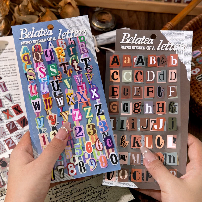 2 Teile/paket Retro Englisch Thema Scrapbooking Dekoration Aufkleber Perfekt für Collage Journaling Handwerk Diy Liefert