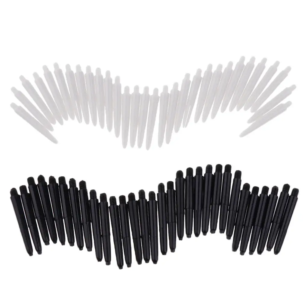 Durable 2BA Plastic Dart Shafts 35mm Threaded Stems for Darts Steel Tip and Soft Tip Games