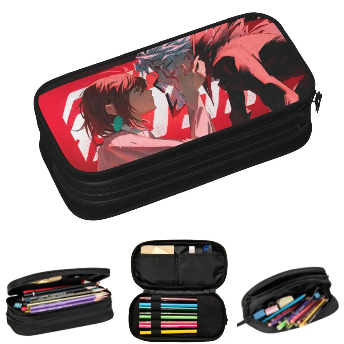

Dandadan Okarun Retro Anime Pencil Cases for Student School Pen Box Pencil Bag Large Capacity Pencil Pouch