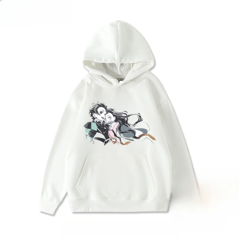 Tanjiro Your Bean Ghost Destroying Blade Gedrukt Heren en Dames Herfst en Winter Hoodies Losse Grote Maat Thermische Top