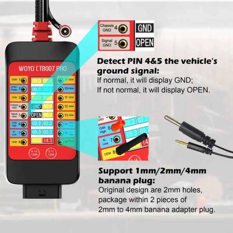 X6HF جهاز تشخيصي سهل الاستخدام يوفر قراءات رقمية لمراقبة السيارة وتحديد الأخطاء مناسبًا لـ