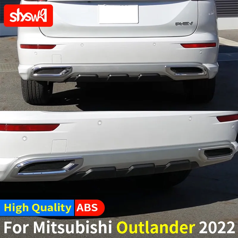 

For Mitsubishi 22 Outlander Car Tail Modification Decorative Frame Exhaust Pipe Air Outlet Trim ABS Chrome External Accessories