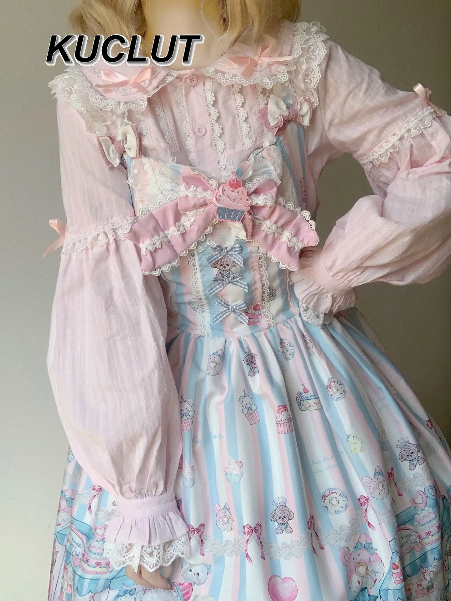 

Сплошной цвет, рубашка Лолиты, внутренняя одежда, кукольный воротник, рукав-фонарик, милая рубашка с длинными рукавами, женские топы с длинными рукавами, весна-осень