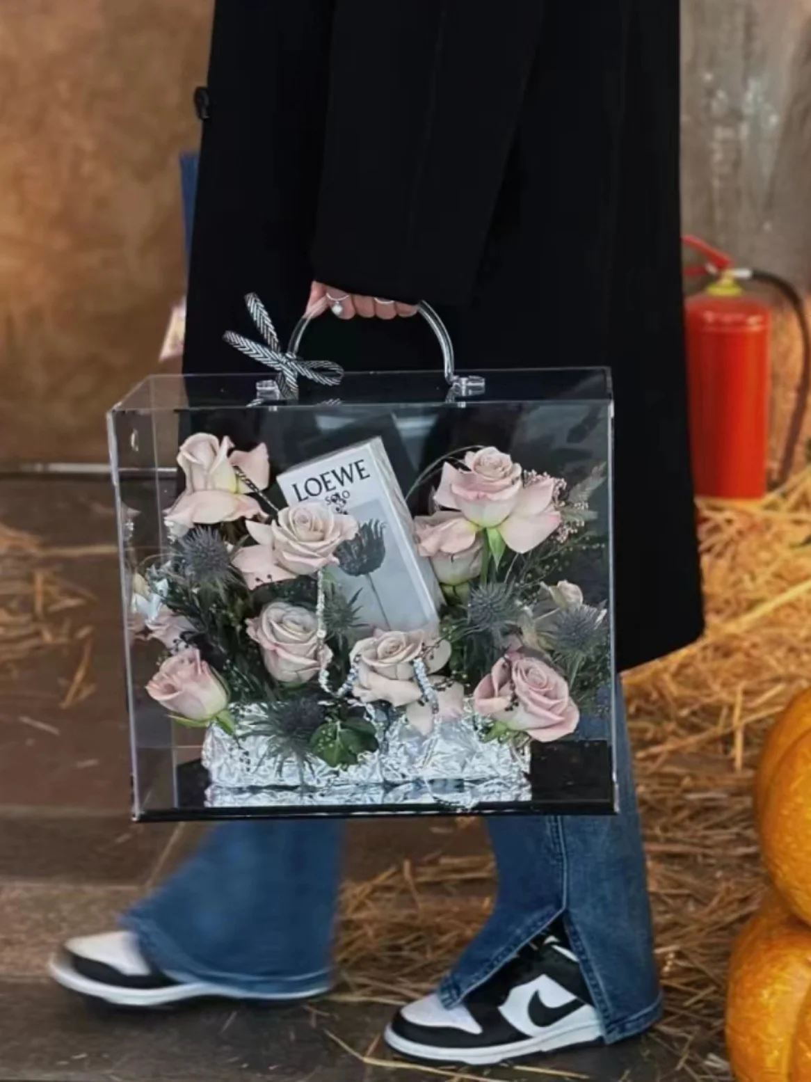 

Acrylic Flower Box Handheld Vntine's Day Teacher's Pet Couple's Day Paaging for Florist Busin Fre Flower very