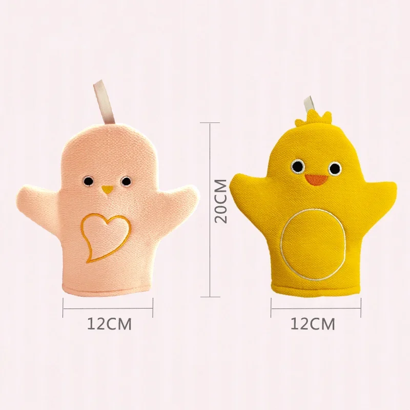 1pcs Kawaii Baby Bath Gloves for Kids Bath Brushes Washcloth Scrubbing Gloves Body Clean Tool Sponge Bathroom Accessories