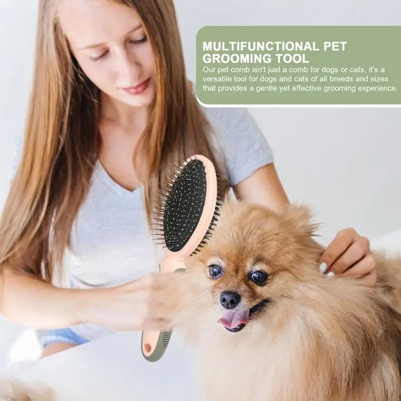 Pet Shedding Brush Universal Pet Loose Hair Remover With 2 Sides Kittens Puppies Deshedding Combs For Pet Tower Carpet Furniture