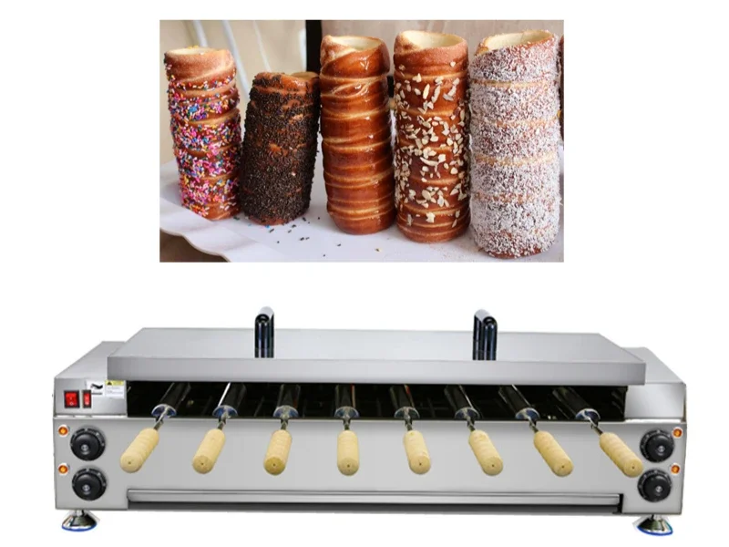 Gas 110V/220V Electric Chimney Cake Machine Donut Doughnut Ice Cream Cone Maker Hungary