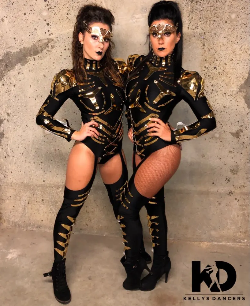 

new futuristic black technology female warrior costume singer gogo DS dance clothes for show performance set Nightclub bar