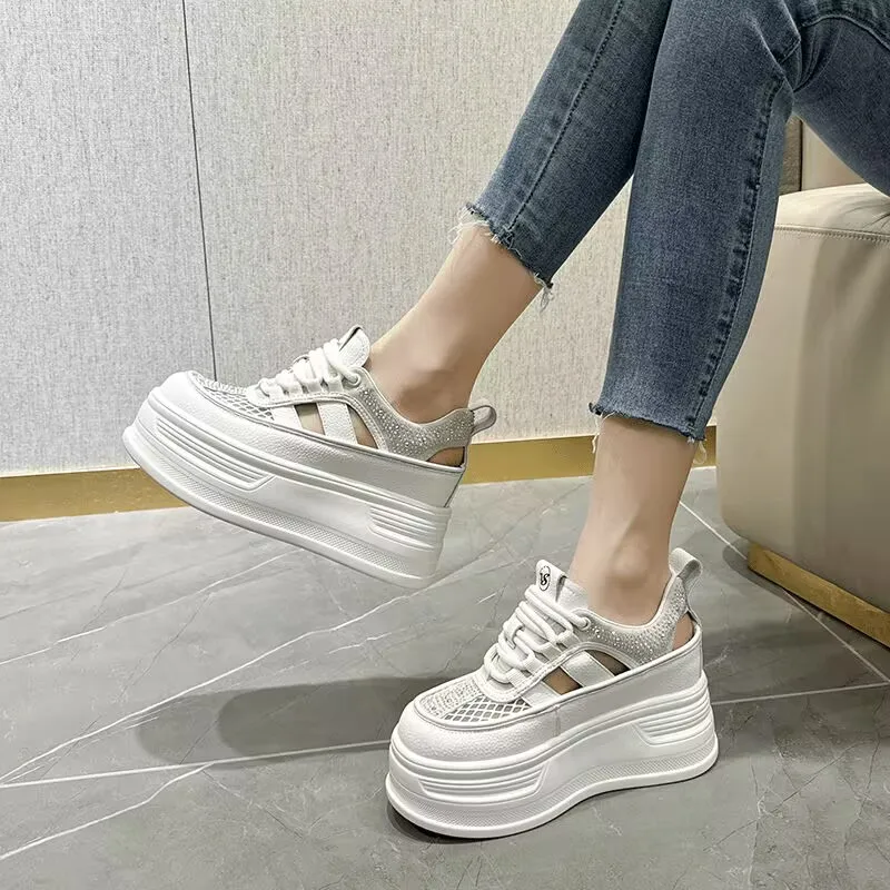 Autumn Women Breathable Platform Casual Shoes Women Height Increased Vulcanized Shoes Thick Sole Zapatos Mujer zapatillas mujer