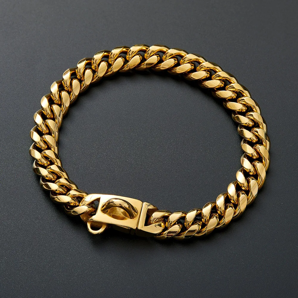 Gold Cuban Link Dog Collar 1