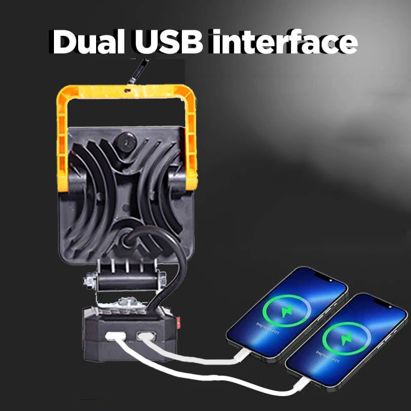 

6-Bead Led Light For Makita 18V Battery 4In Portable Cordless Spotlights White & Yellow + Flood Light White Tool Working Light