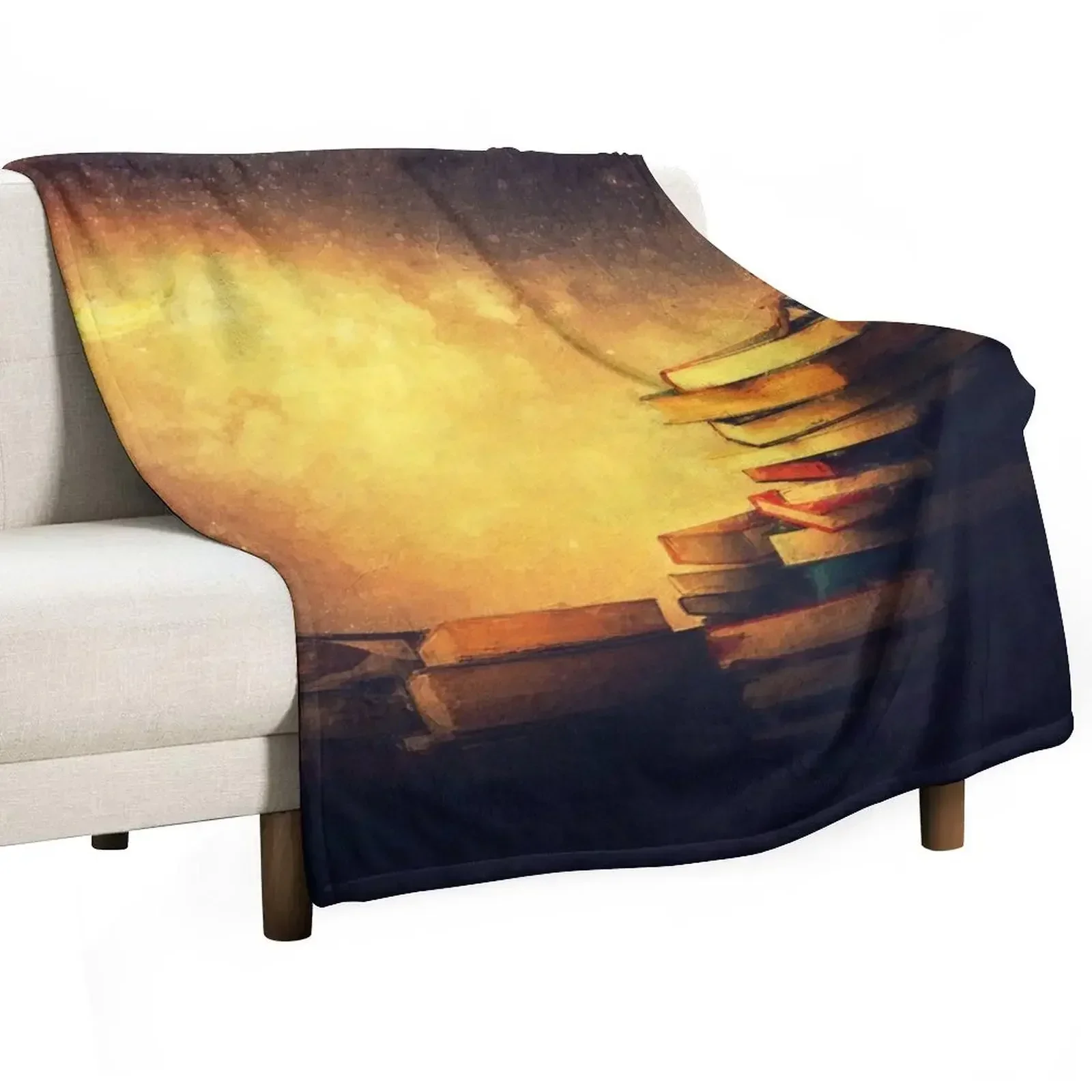 Magic night stories Throw Blanket Flannels Plaid Winter beds Luxury Thicken Shaggy halloween Blankets