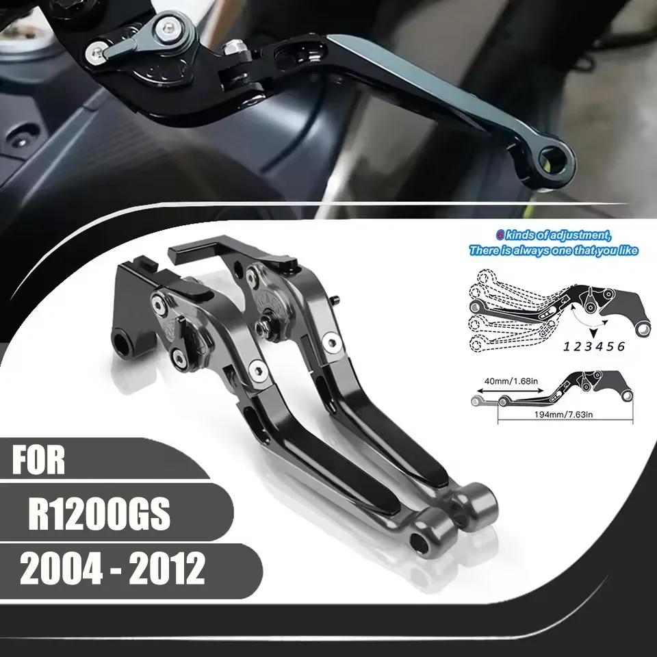 

Brake Lever Suitable for Bmw R1200Gs 2004-2012, Foldable and Extendable Cnc Aluminum Brake Clutch Lever Handle