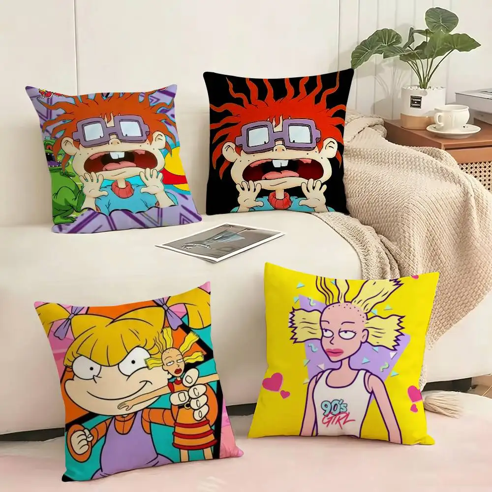 

Rugrats-Chuckie Finster Pillow Case Square Double-Sided Sofa Cushion Cover Bedroom Bedside Pillow Gift
