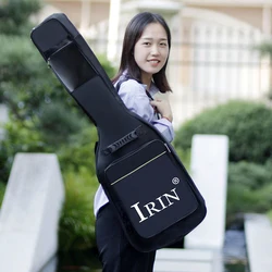 IRIN Electric Guitar Plus Cotton Black Bag Portable Waterproof Oxford Cloth Backpack Plus Cotton Thickened Shockproof Guitar Bag