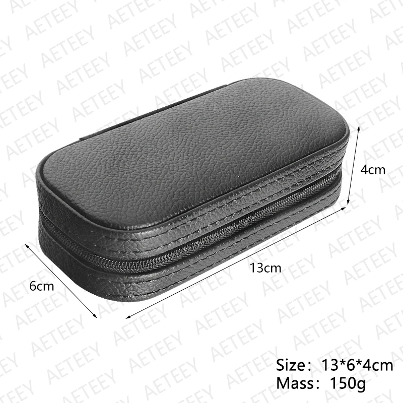 Watch Box Portable Watch Case Mini Small Watch Storage Tourist Zipper Bag Business Trip Watch Storage Bag Free Custom Logo Text