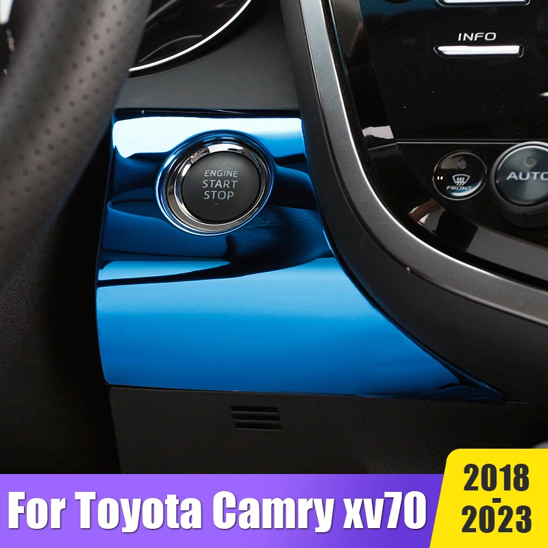 

For Toyota Camry 70 XV70 2018-2021 2022 2023 Auto Engine Start Stop Circle Ring Cover Decoration Sticker Car Styling Accessories