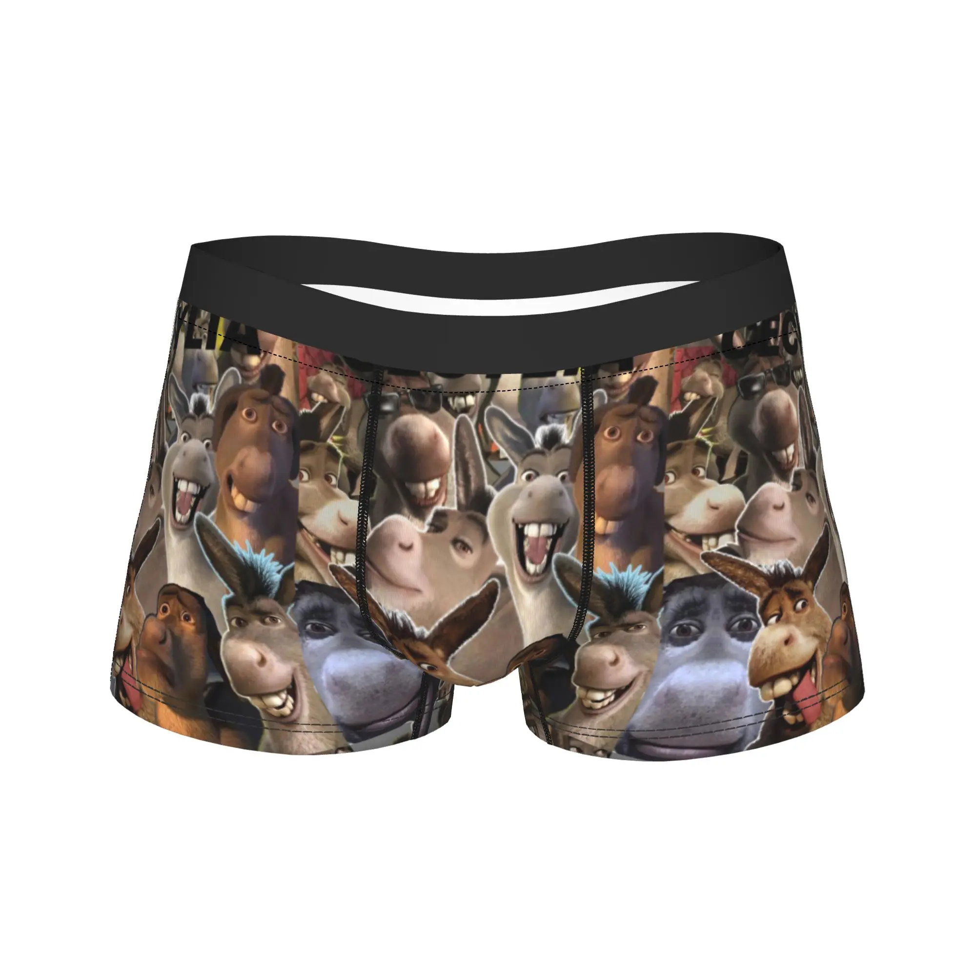 Man Shrekes and Donkey  Boxers Shorts,Comfortable  Underwear Breathable Panites