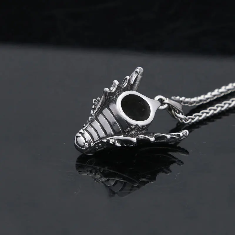 Trendy Charm Stainless Steel Dragon Head Pendant Vintage Simple Exquisite Various Animal Necklace for Men and Women Gift Jewelry image 2