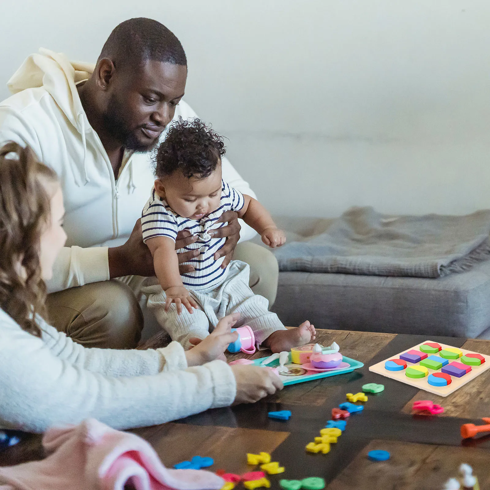 1-set houten geometrische vormpuzzel voor peuters Vroeg leren Educatieve babyontwikkeling Zintuiglijk bord Houten vormpuzzel