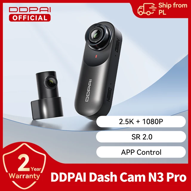 DDPAI Kamera samochodowa Mola N3 Pro 1600P Resolution FOV 140° Built-in GPS WIFI Support 24H Parking Guard Dual-channel Recording Car DVR