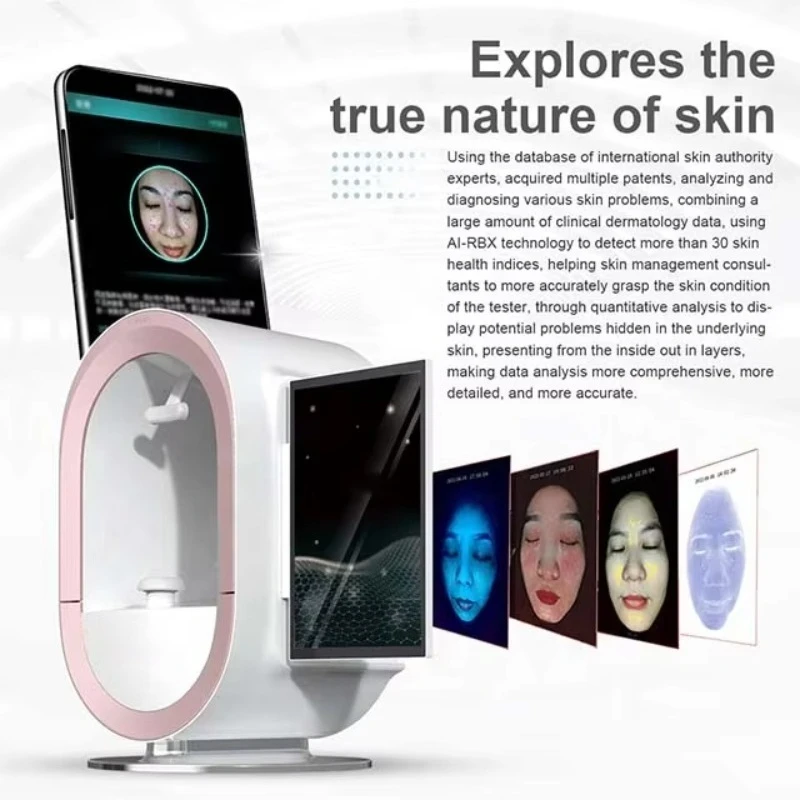 Professionele scanner Huidanalyse Huidanalysator Gezichtsanalysemachine 3D Dermatologie Al Gezichtsanalyse voor thuisgebruik in de salon