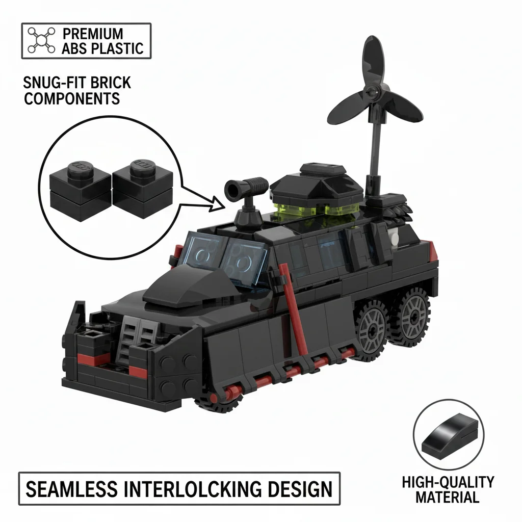 MOC Storm Chaser Armored Truck Building Blocks Tornado Interceptor Bricks Set Weather Research Car DIY Toy Gift for Boys