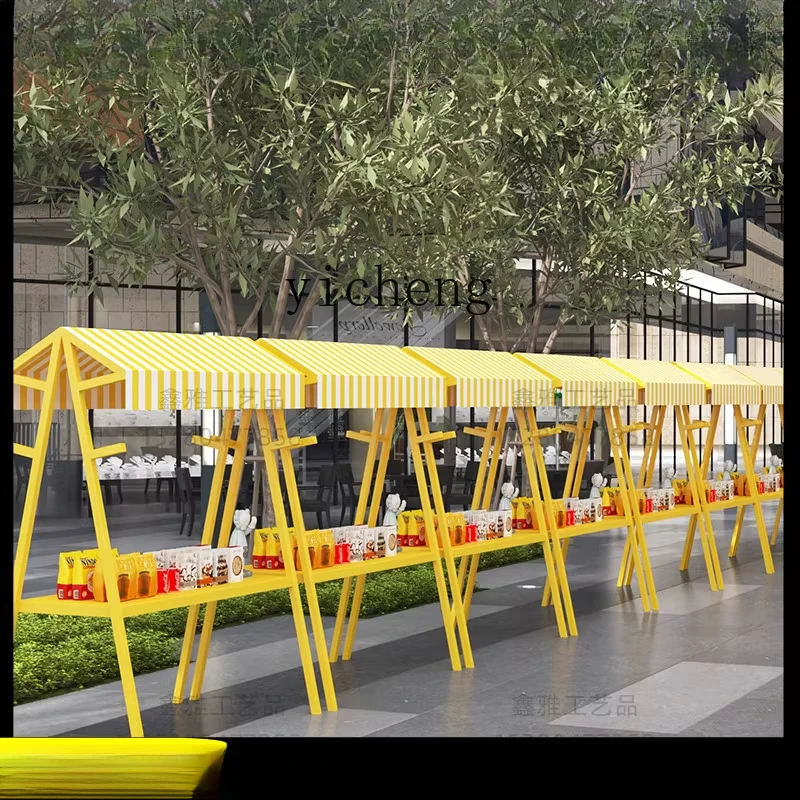 YFY  modern wrought iron float stall trolley display stand snack cart night market stall market stall outdoor