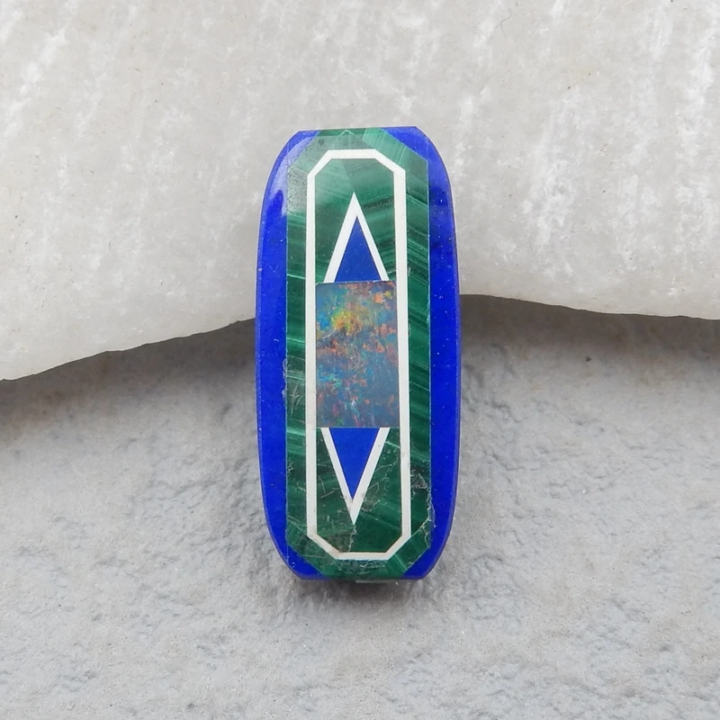 

Jewelry accessories,fashion Malachite Blue Opal pendant Cabochon,Charms Women Jewelry Gift Gem Customized17x7x4mm4ct