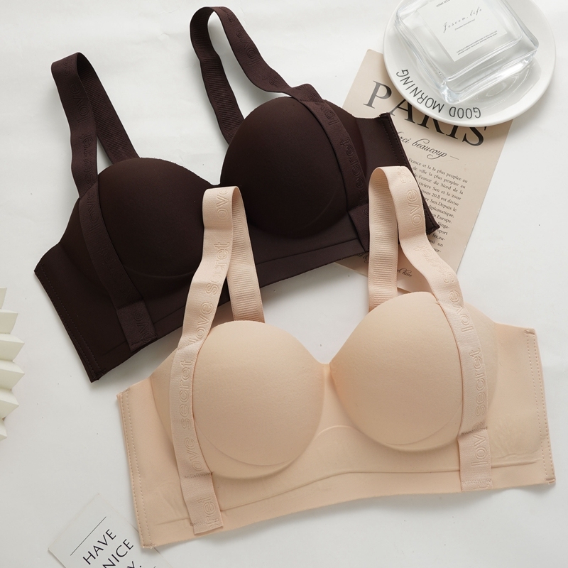  Women's Seamless Push Up Bras Lift Bra Wide Strap Bra Big Size Anti Sagging Side Underwear Female Soft Support Bra 