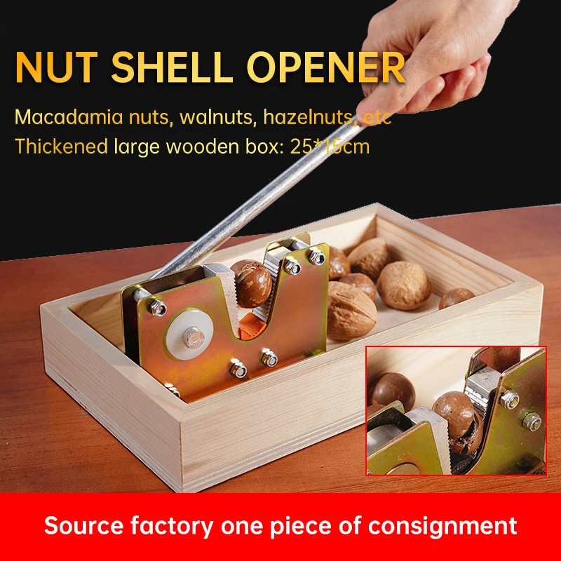 Macadamia Opener Peeling Machine,Nutcracker Nut ,Walnut Clip with Handle Shell Breaker for Hazelnuts Almonds Nut