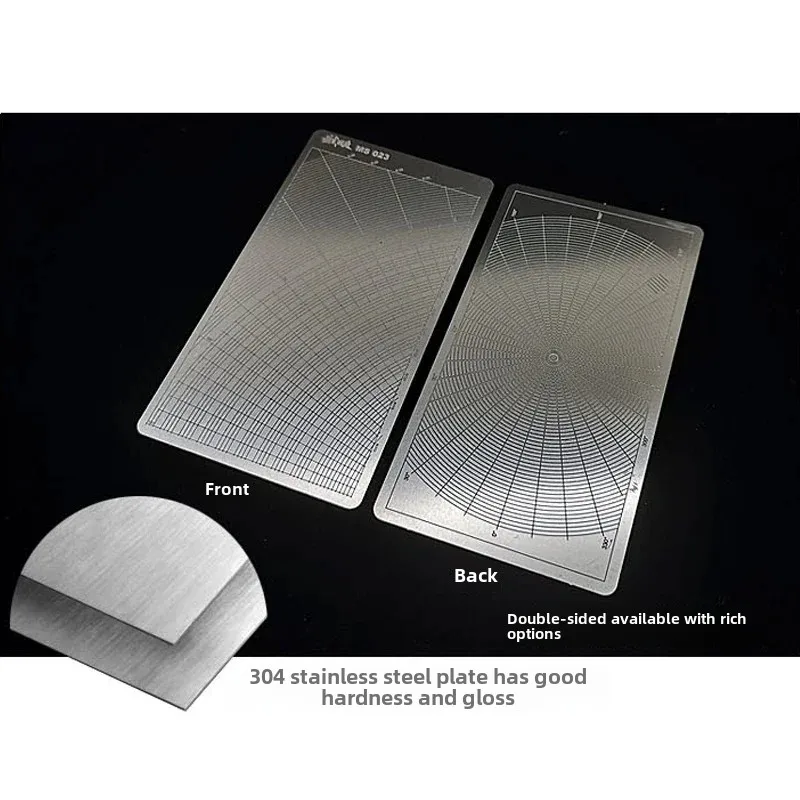 MS023 Stainless Steel Model Arc Covering Cutting Mat Assembly Model Building Tools For Military Hobby DIY