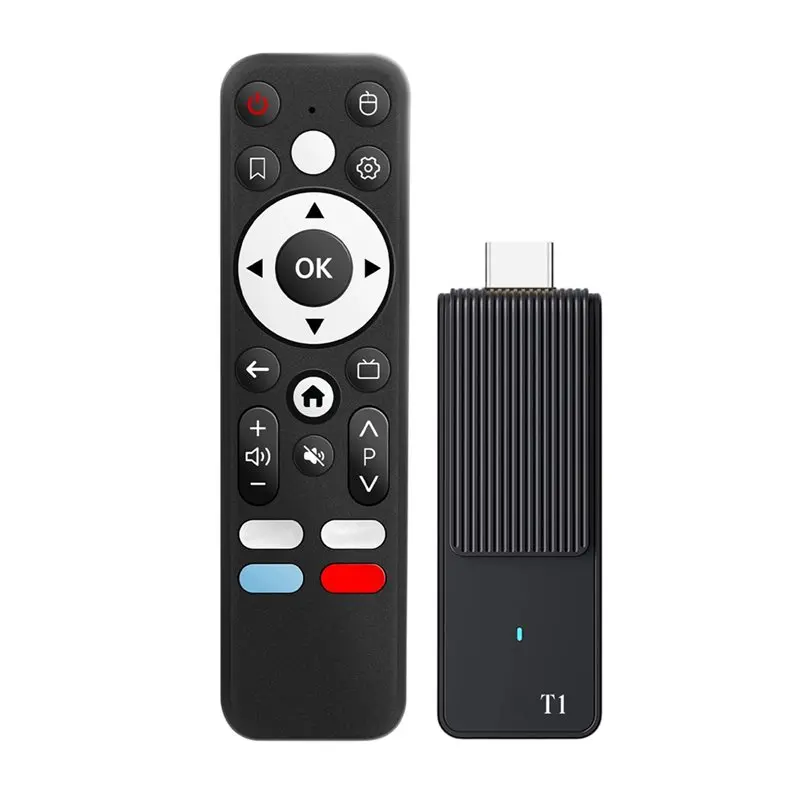 

PHILE-Android TV Stick T1 Smart TV Stick Android 14.0 RK3518 Wifi6 BT5.4 Home Media Player Voice Remote Assistant 2+16G