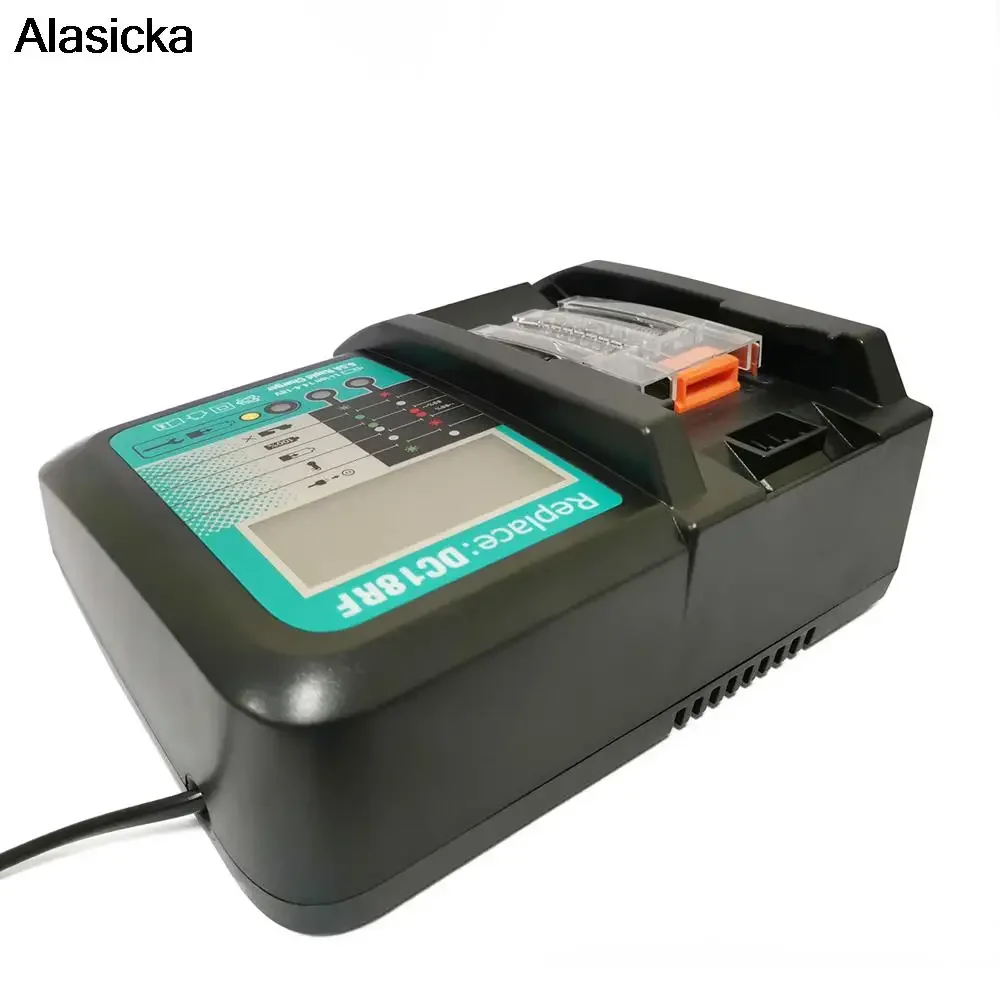 DC18RF 6A  Li-ion Battery Charger For Makita14.4V 18V BL1830 BL1840 BL1430 BL1440 Power Tool Charger With Cooling Fan